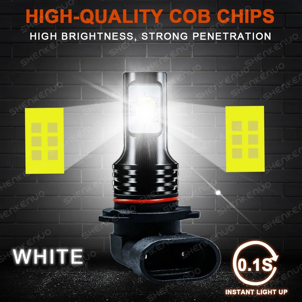 9005 H7 LED Headlight Bulbs H11 Fog Lights White 6000K W909545