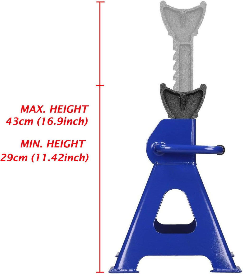 Jack Stands Set of 4PCS, Heavy Duty Steel Adjustable Height 6 Ton R510508