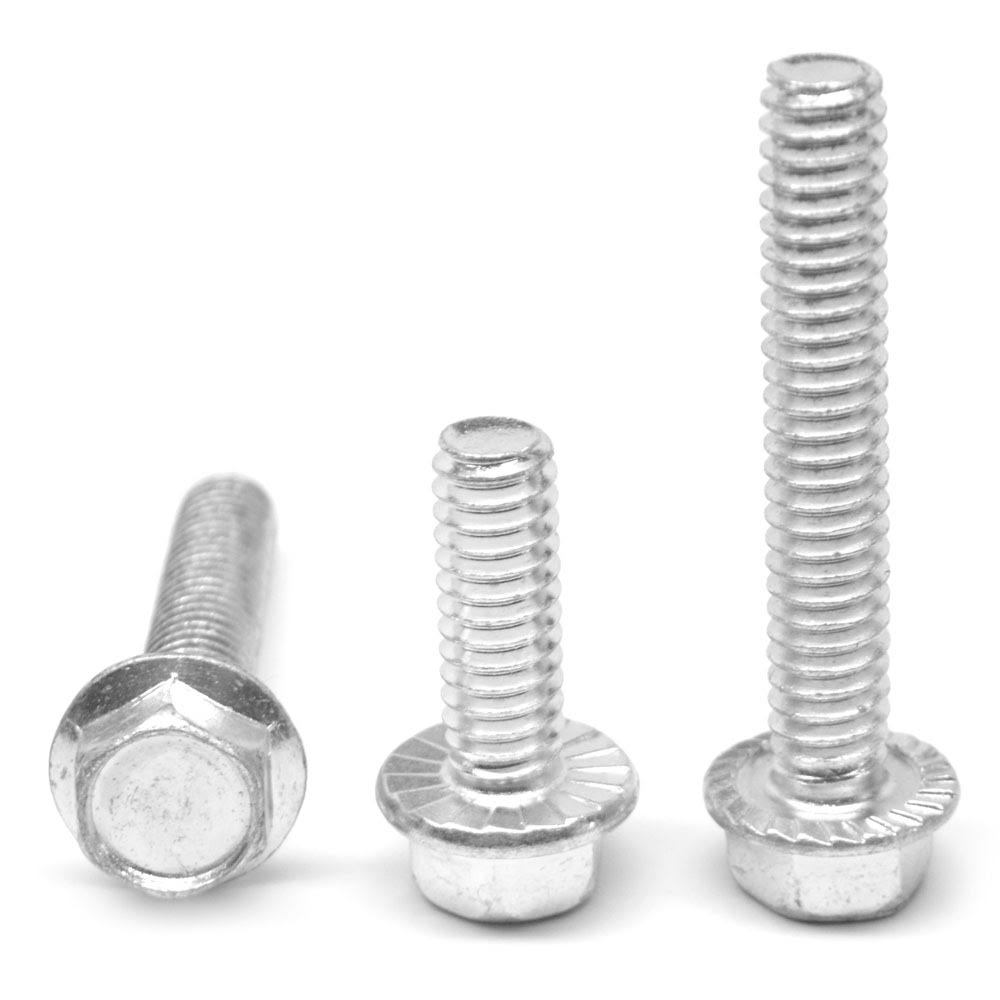5/16x22-18 x 3x22 Coarse Thread Grade 5 Hex Flange Screw with Serration Medium Carbon Steel Zinc Plated Pk 100 N956
