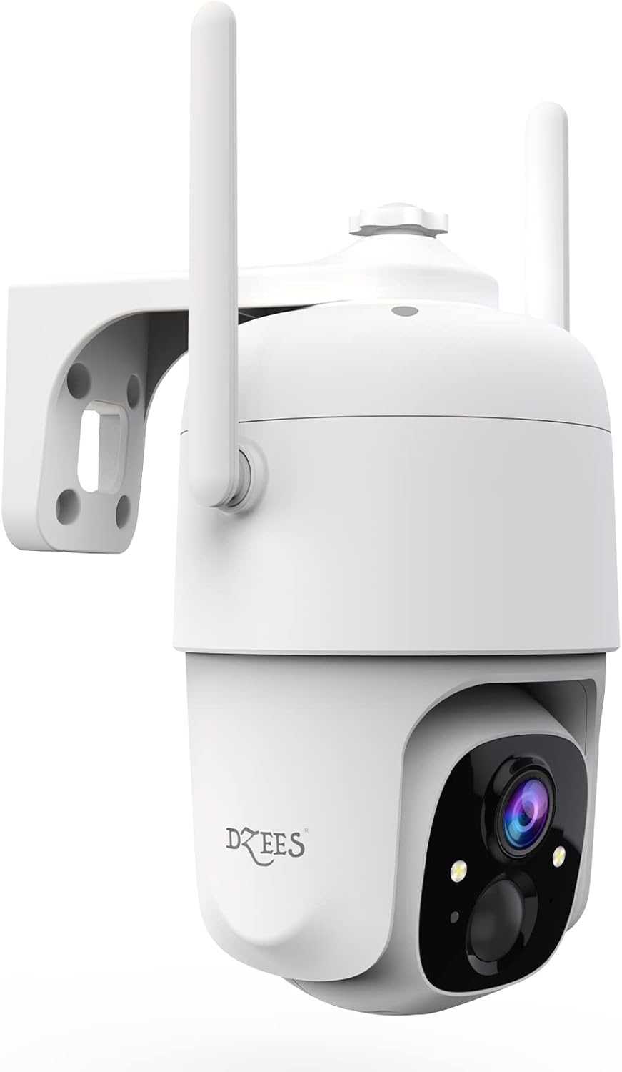 Wireless Security Camera Outdoor WiFi Battery Powered 360° PTZ Color Night Vision IP66 N388678