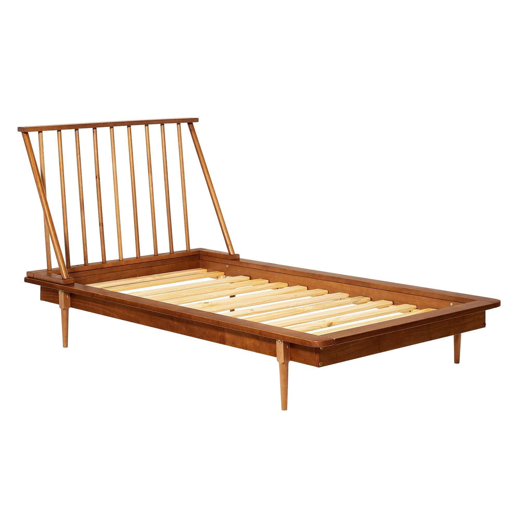 Twin Solid Wood Spindle Bed Caramel H10268