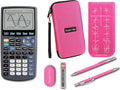 Pink Graphing Calculator with Zipper Case and Accessory Kit W4129