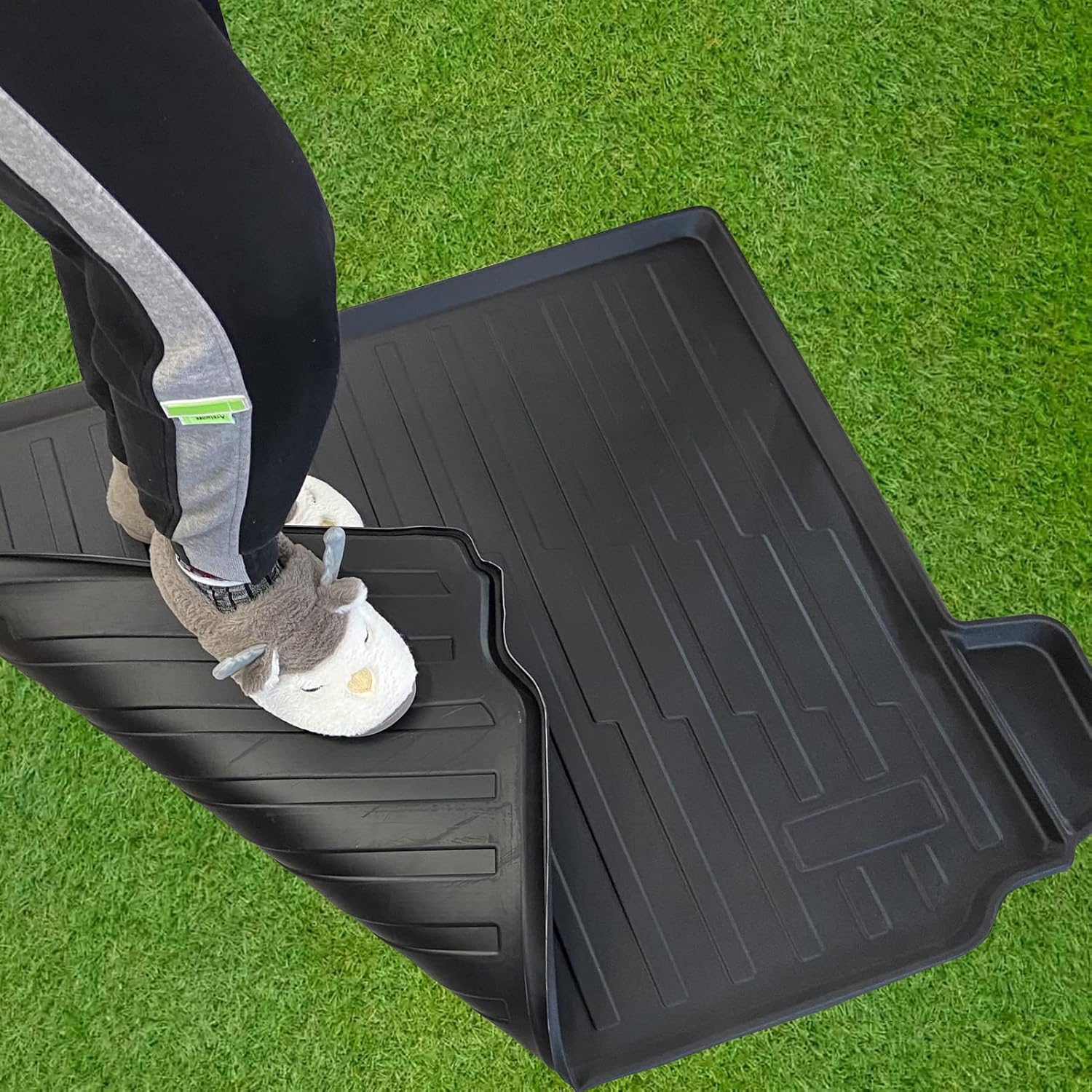 Black TPV Rear Trunk Cargo Mat Pack of 2 Q3904