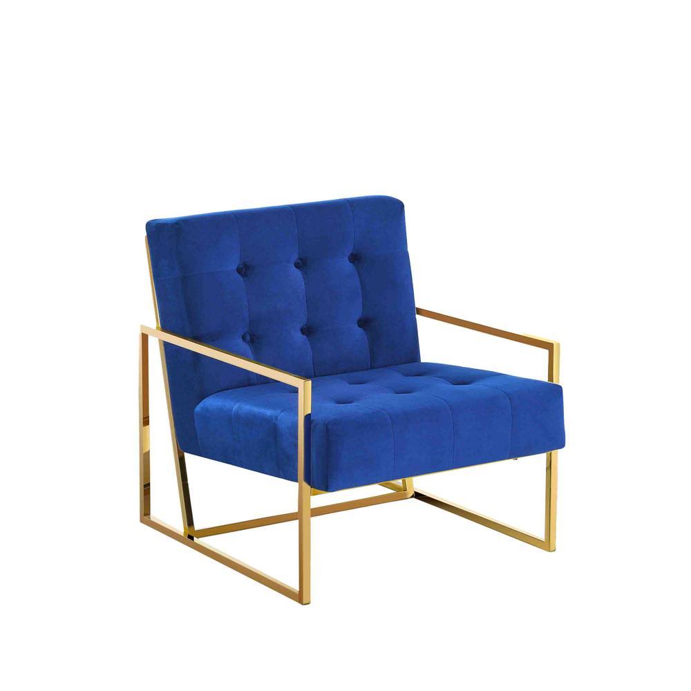 Blue Velvet Accent Chair V567
