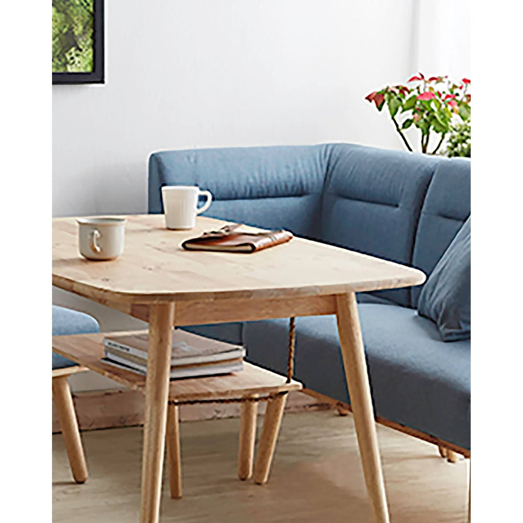 Blue/Espresso Wood Corner Sectional Sofa H787