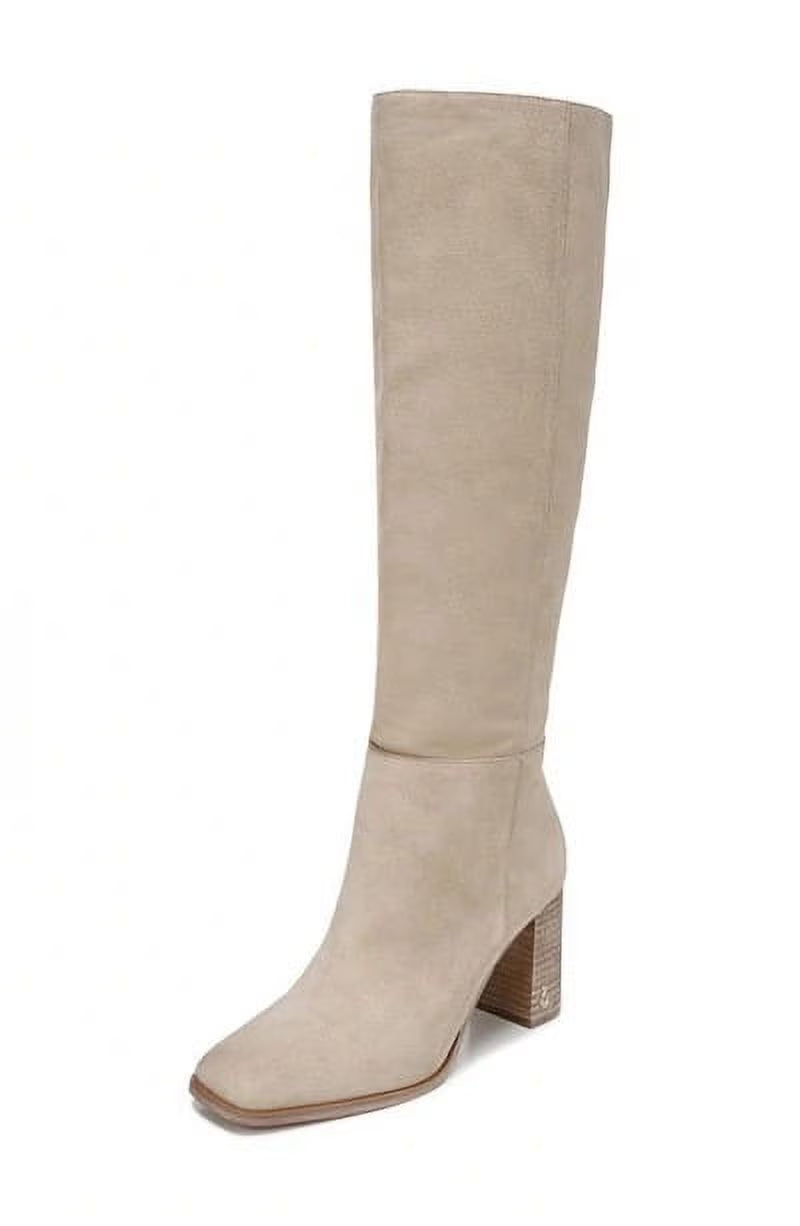 Sesame Squared Toe Block Heel Knee High Boots V3064
