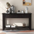 Espresso Console Table with 3 Drawers and 1 Shelf Z2025