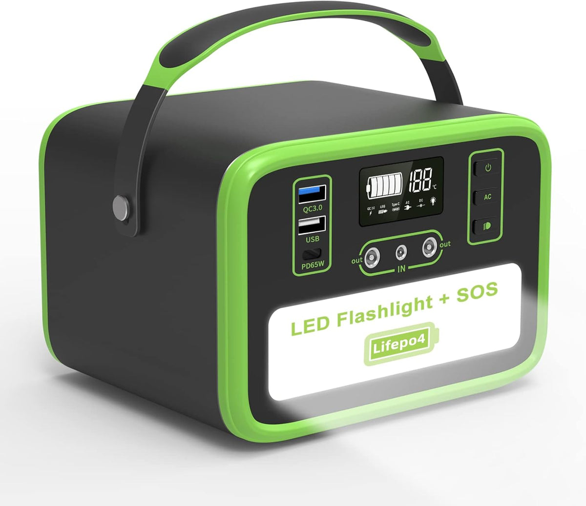 Portable Power Station 161Wh 50400mAh Solar Generator 150W Peak 300W with USB-C PD 65W N696