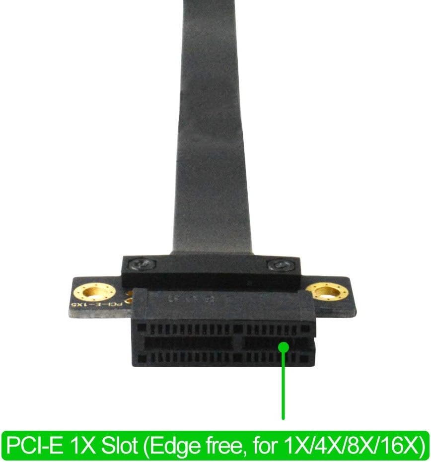 PCI-e 36PIN 1X Extender Extension Cable with Gold-Plated Connector (180 Degree 20cm) Pack of 2 L206033