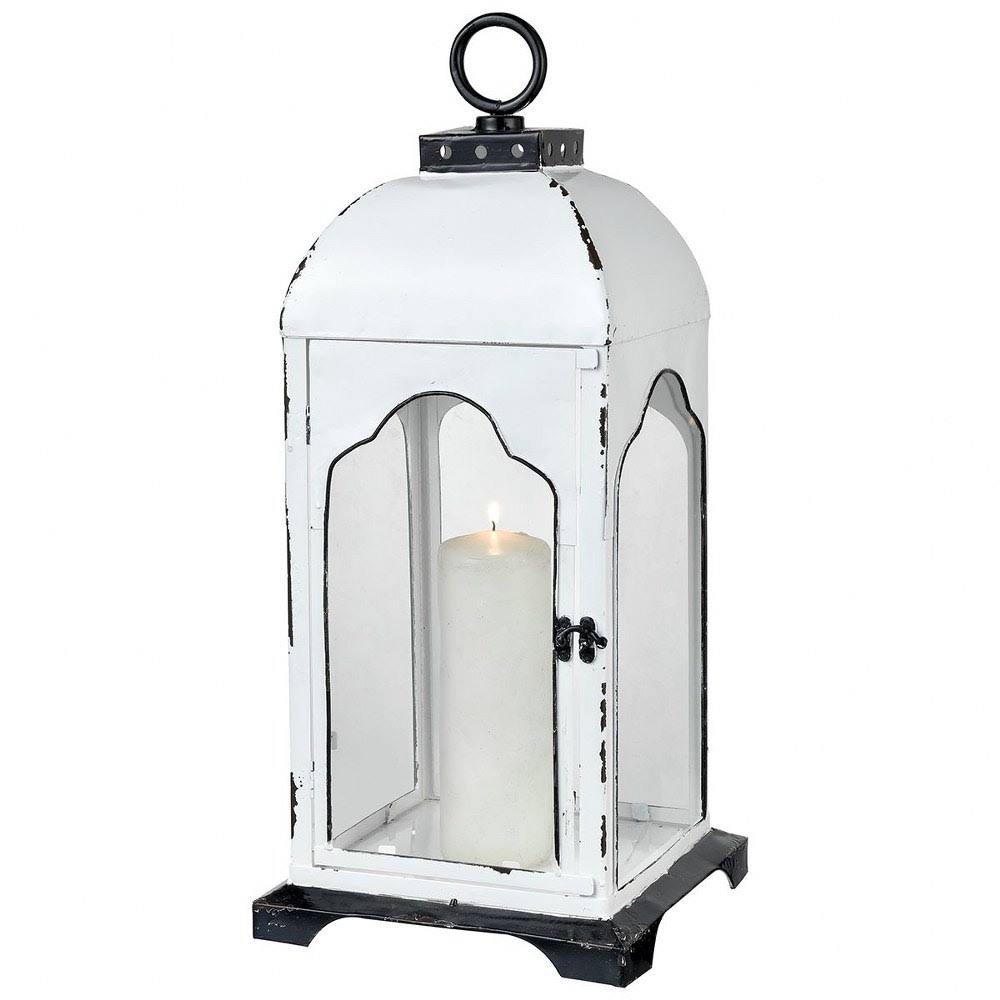 Colonial White Large Candle Lantern Q35168