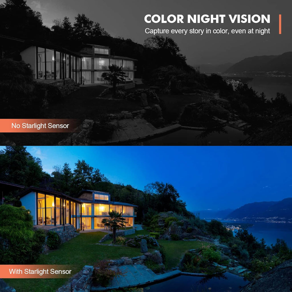 Wireless Security Camera Outdoor WiFi Battery Powered 360° PTZ Color Night Vision IP66 N388678