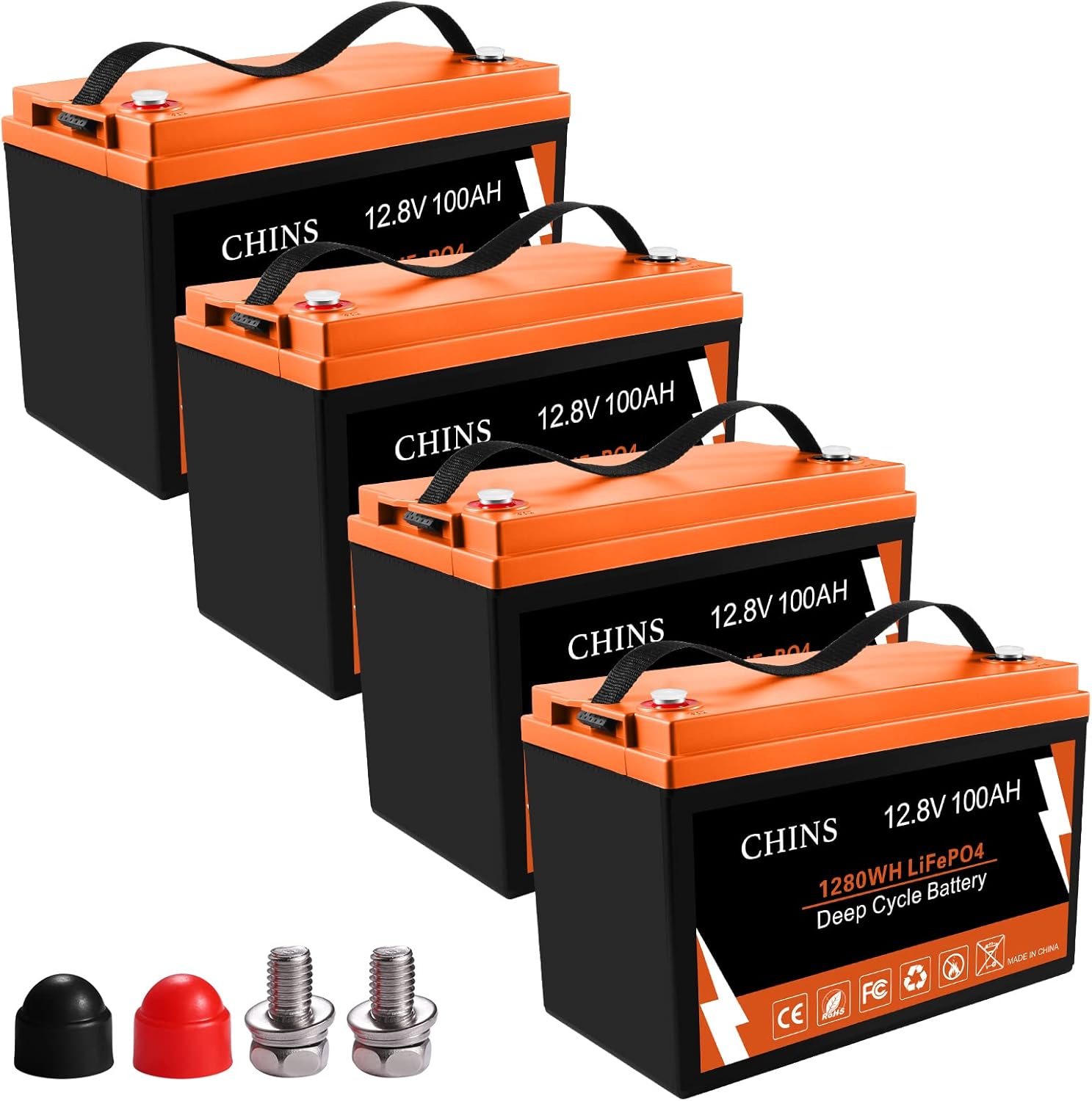 12V 100AH LiFePO4 Lithium Battery with Built-in 100A BMS F8291
