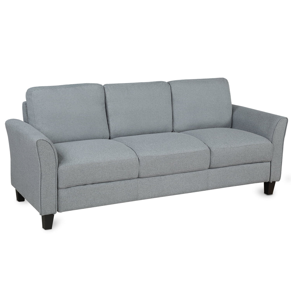 Gray Linen 3-Seat Sofa K449