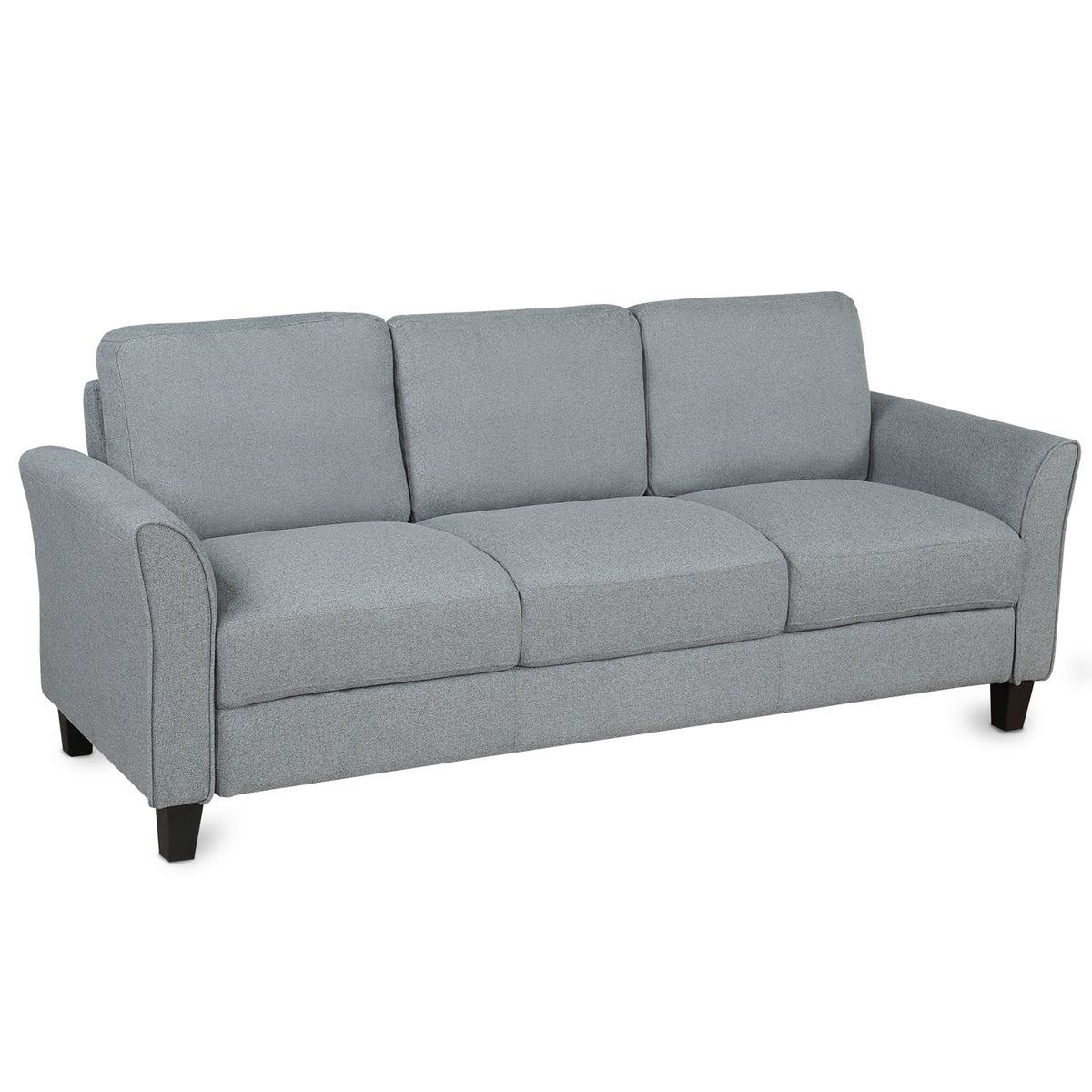 Gray Linen 3-Seat Sofa K449