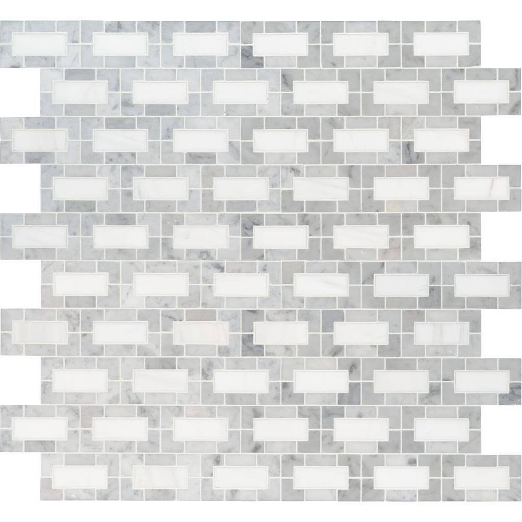 Polished Marble Mosaic Tile W128