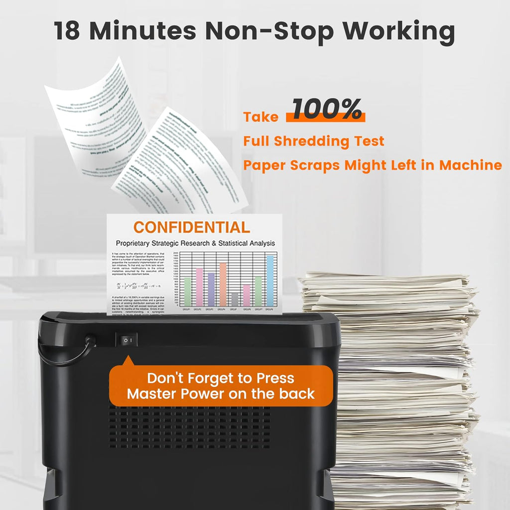 18-Sheet Micro Cut Paper Shredder with 7.9-Gal Bin O342