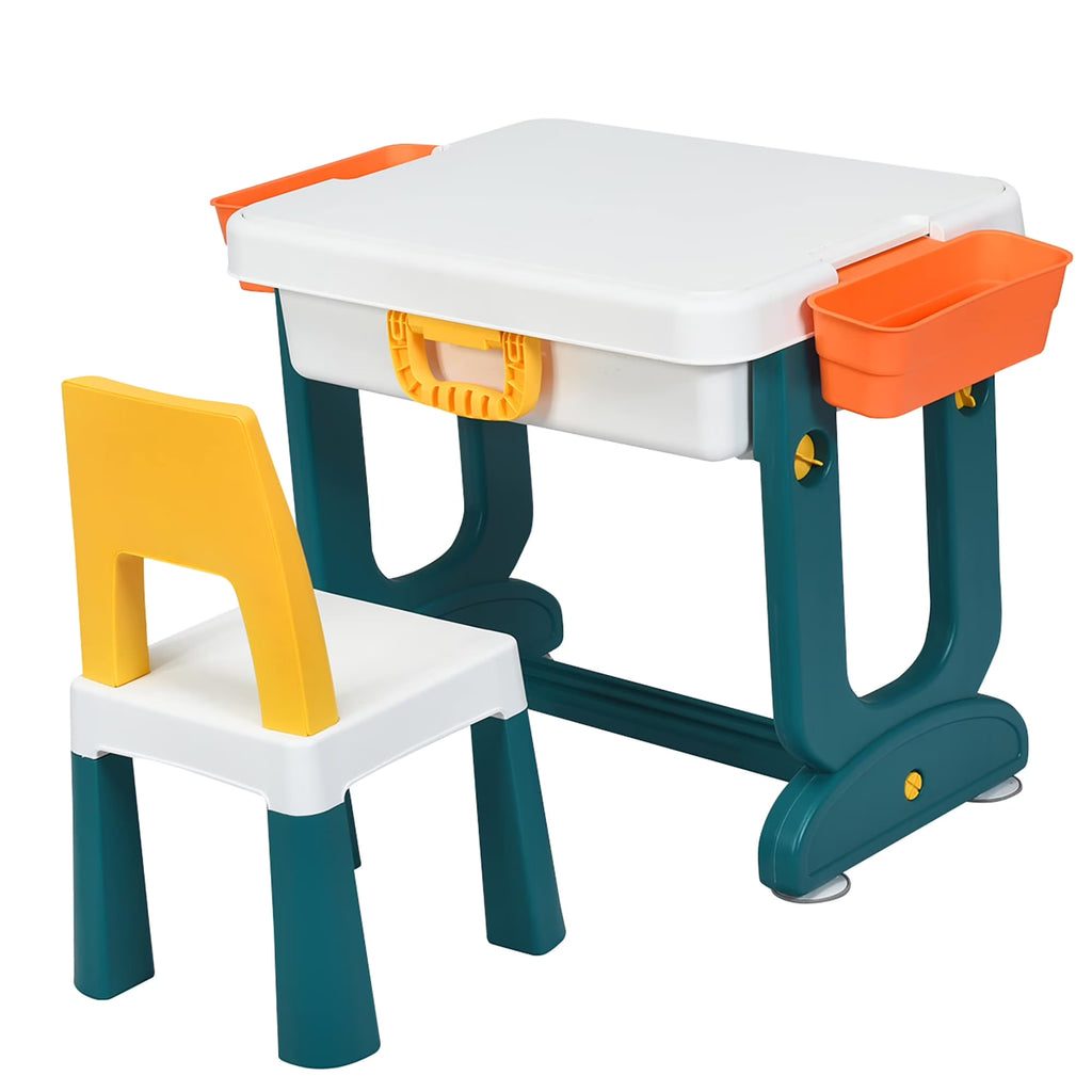 5 in 1 Kids Multi Activity Table and Chair Set Building Block Table A22538
