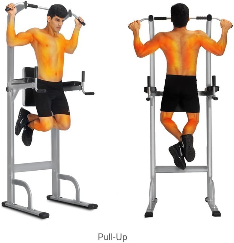 550 Lbs Pull Up Bar Tower Dip Stands O203326