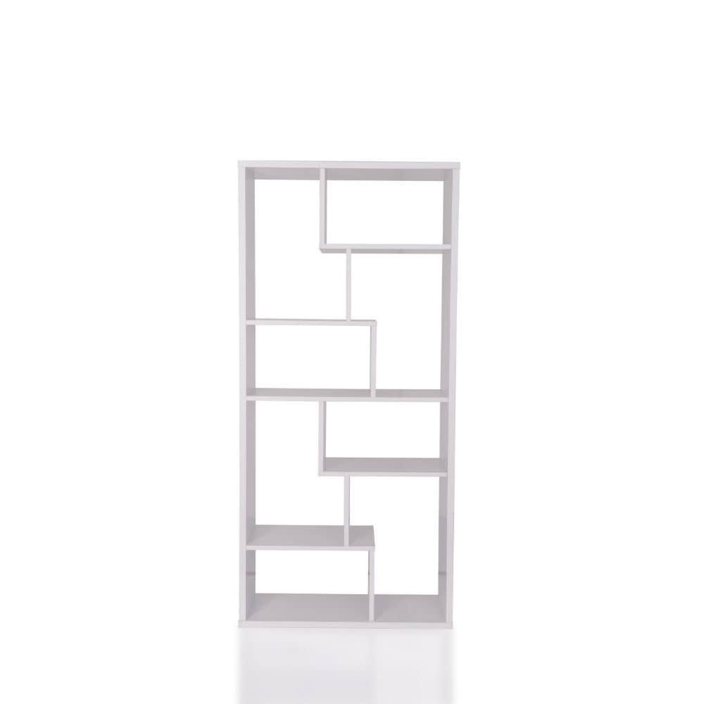 White 6 Shelf Rectangular Cube Bookshelf T150
