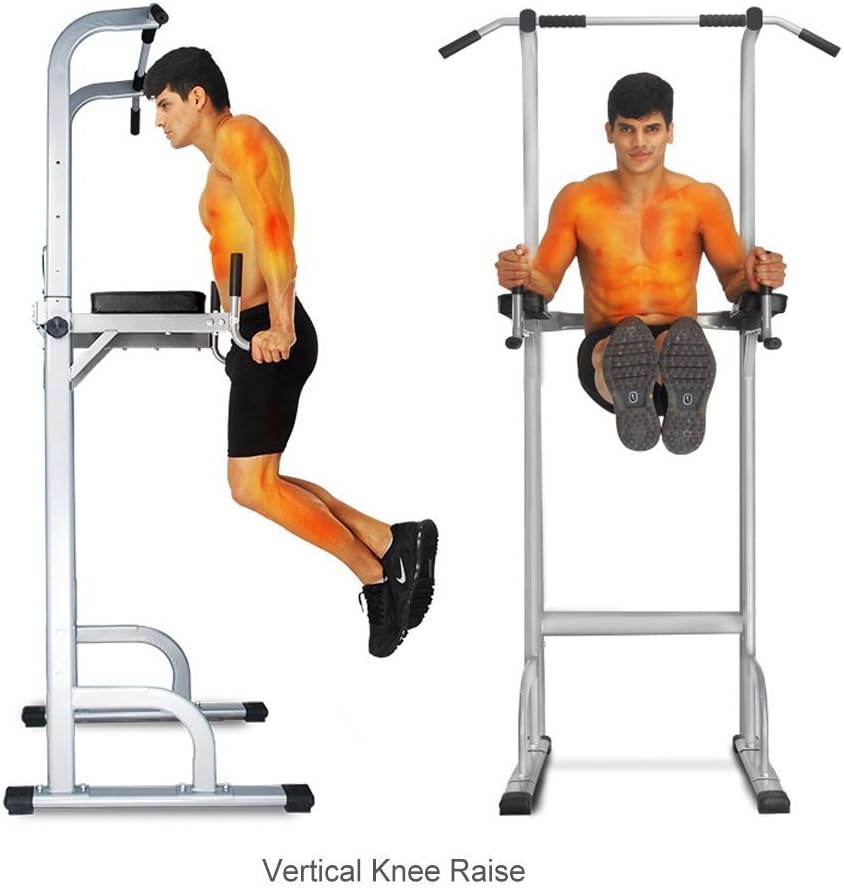 550 Lbs Pull Up Bar Tower Dip Stands O203326