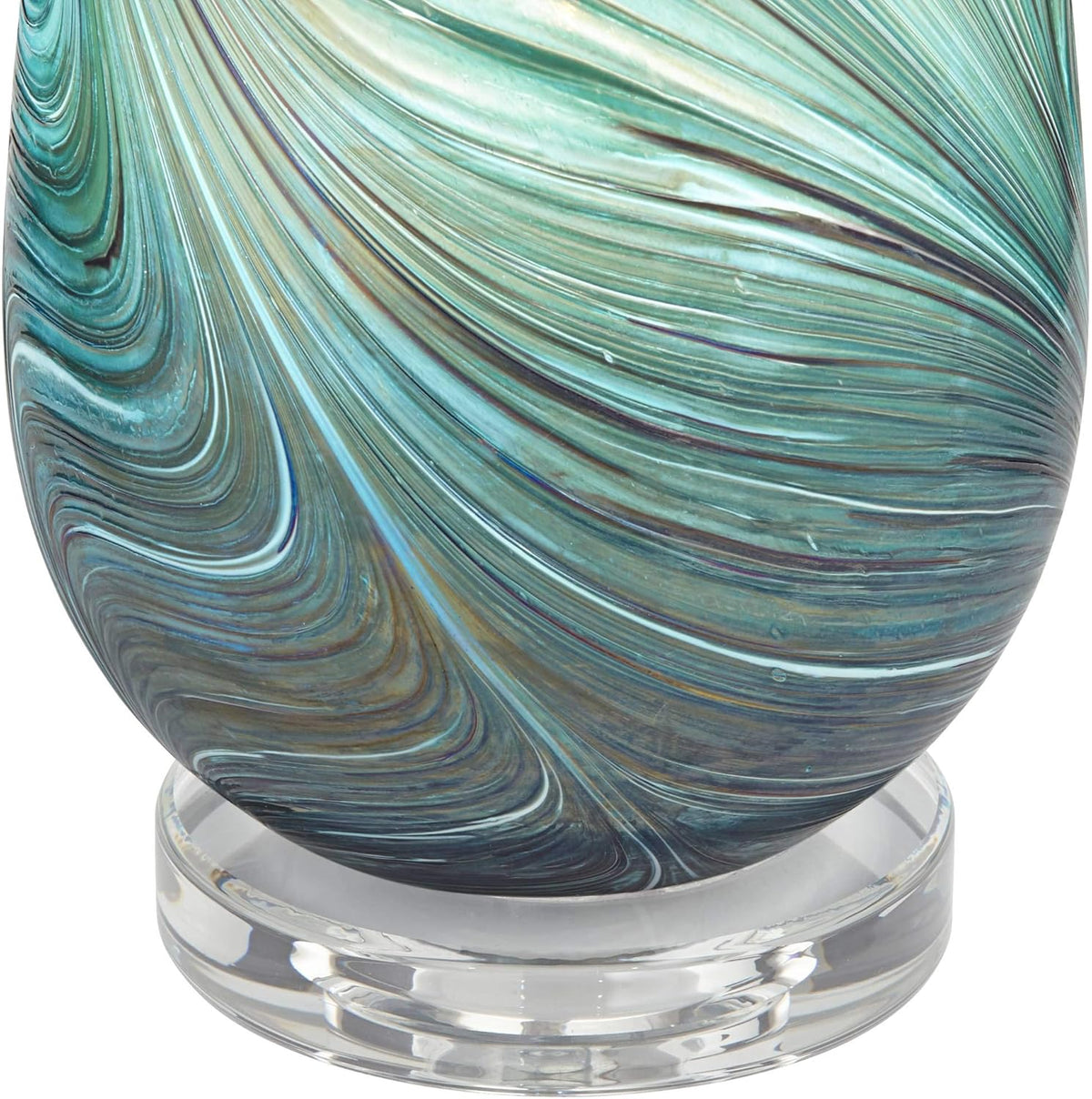 Set of 2 Art Glass Accent Lamps J485