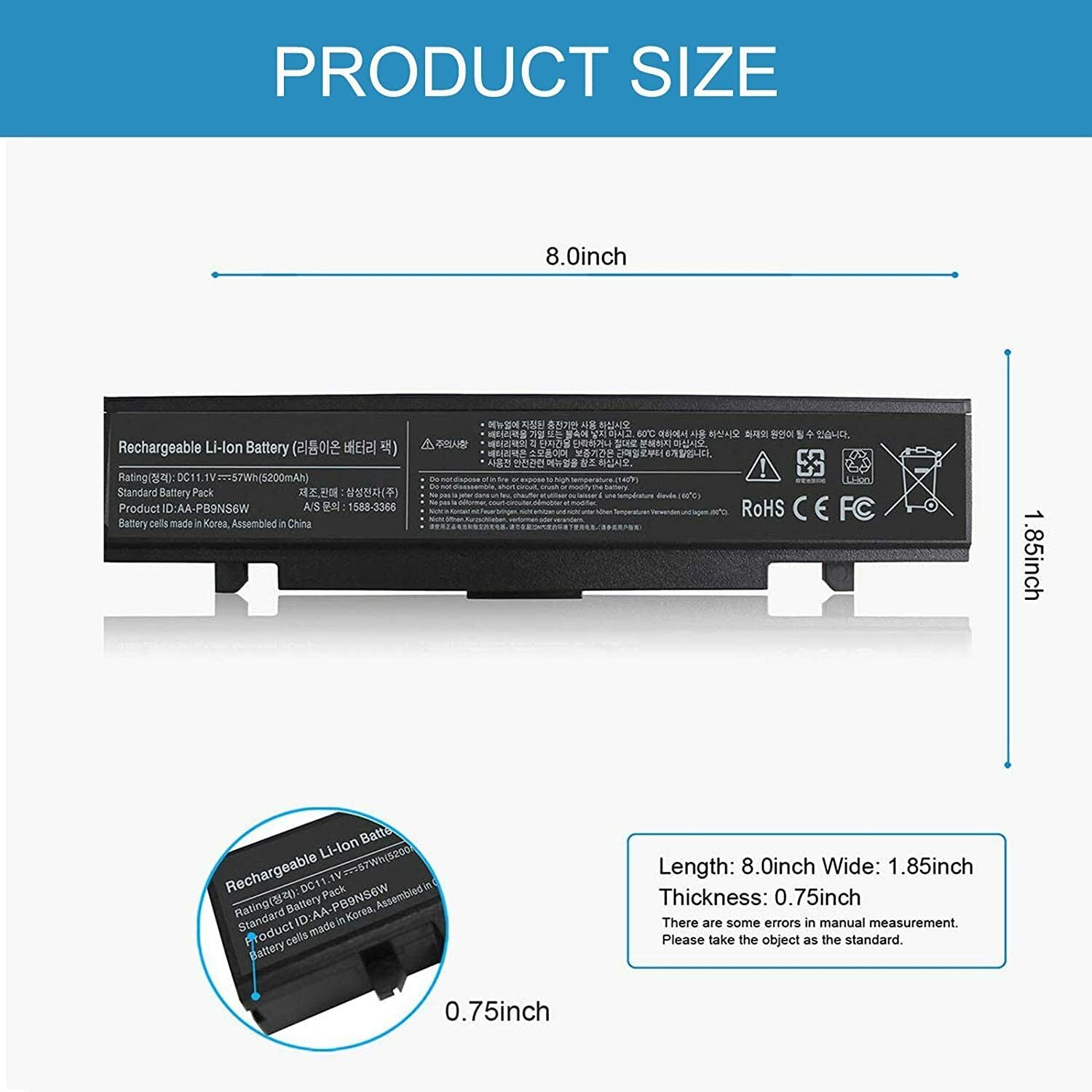 Battery for Samsung Laptop A57541