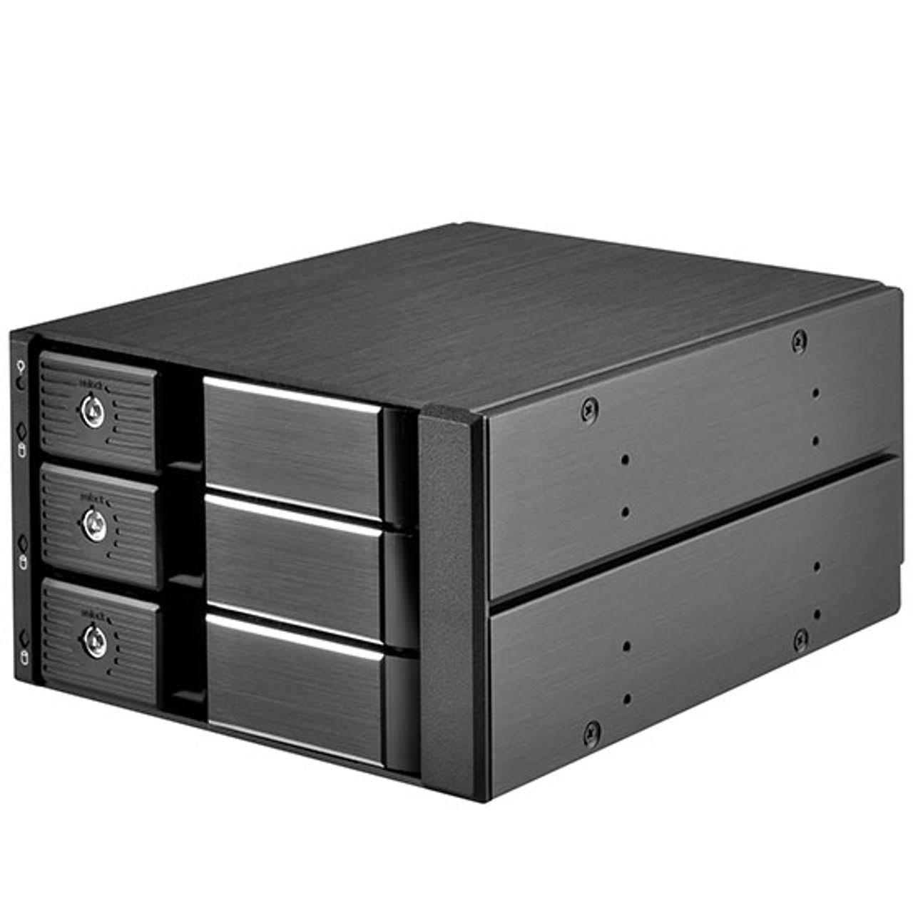 2x5.25x22 Device Bay to 3x3.5x22 SAS/SATA 6.0 Gbits Trayless Hot-Swap Cage Y93638