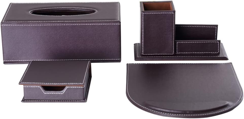PU Leather Desktop Organizer Supplies Set C752645