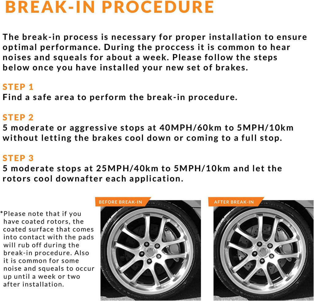Front + Rear Max Brakes Premium OE Rotors with Carbon Ceramic Pads L306
