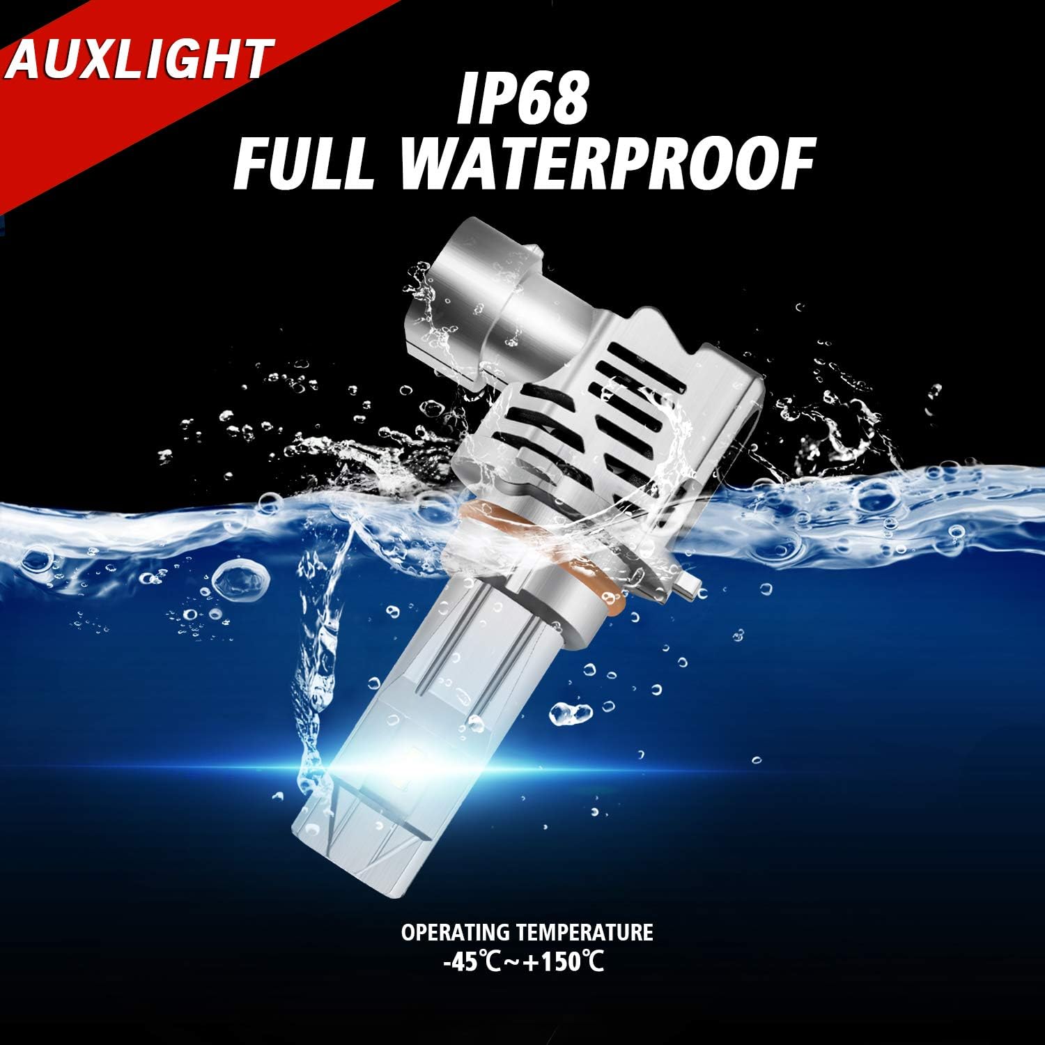 9006/HB4+9005/HB3 High Low Beam LED Headlight Bulbs Combo Kit, 12000LM Per Pair 6500K Xenon White (Pack of 4) S232