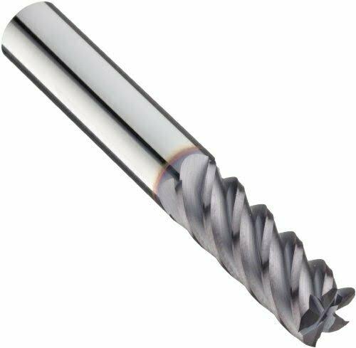 Carbide Square Nose End Mill, TiAlN Finish, 5 Flutes, 4 G584