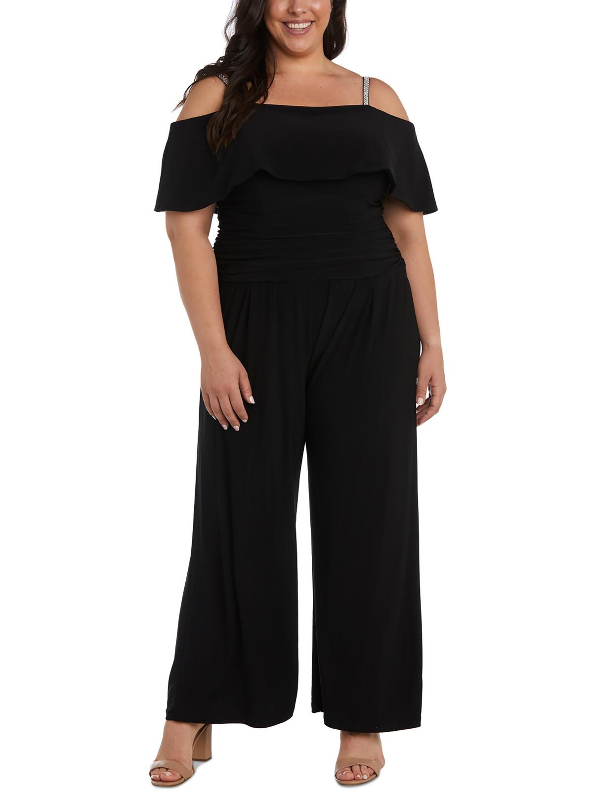 Plus Knit Off-The-Shoulder Jumpsuit L3924