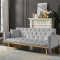 Grey Convertible Folding Futon Sofa Bed R750723