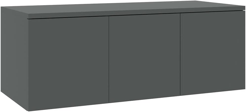 Gray Chipboard TV Cabinet Pack of 2 S228433