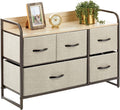 5 Removable Fabric Drawers Coffee Espresso Brown Storage Dresser B79881