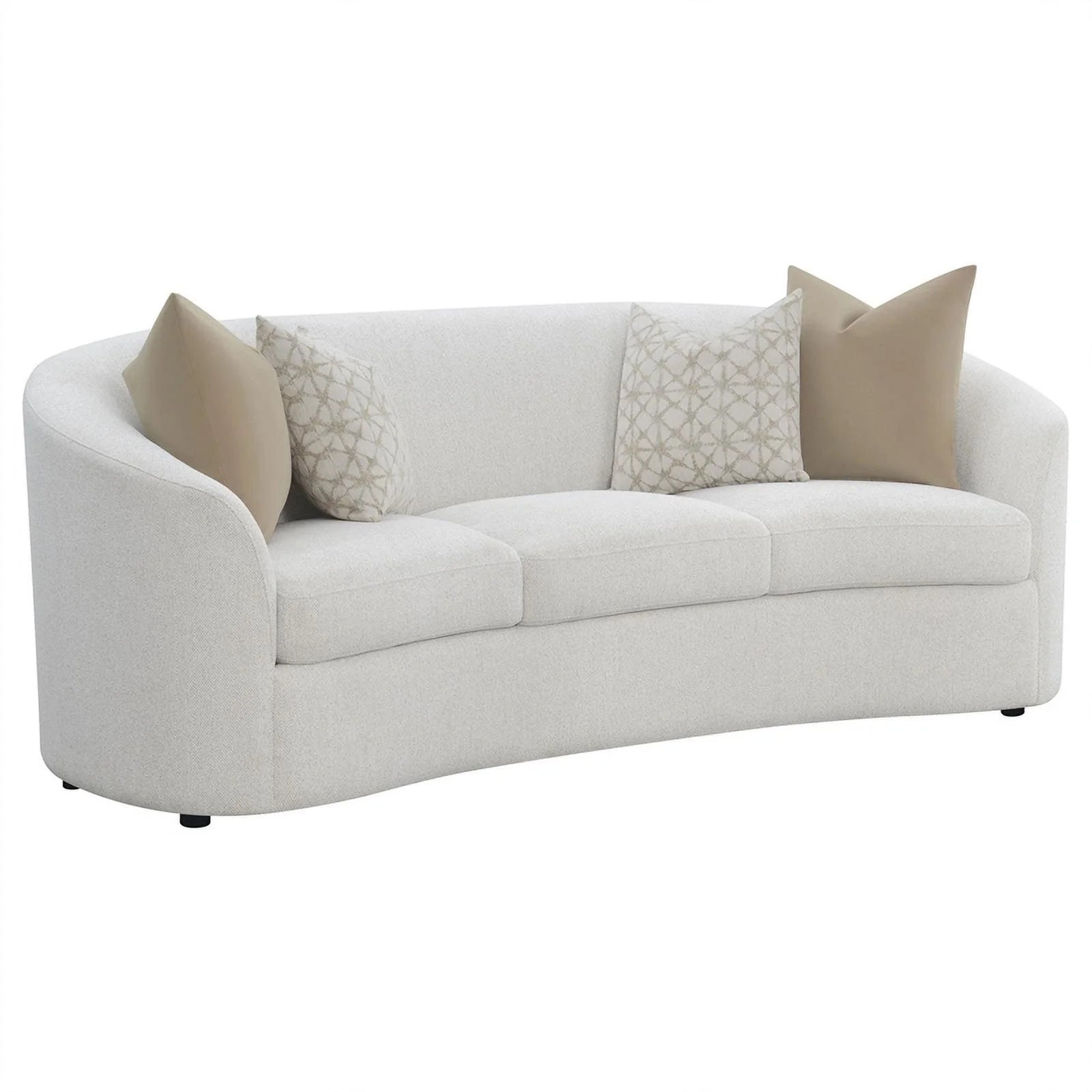 Latte Fabric Upholstered 2-piece Living Room Set D932