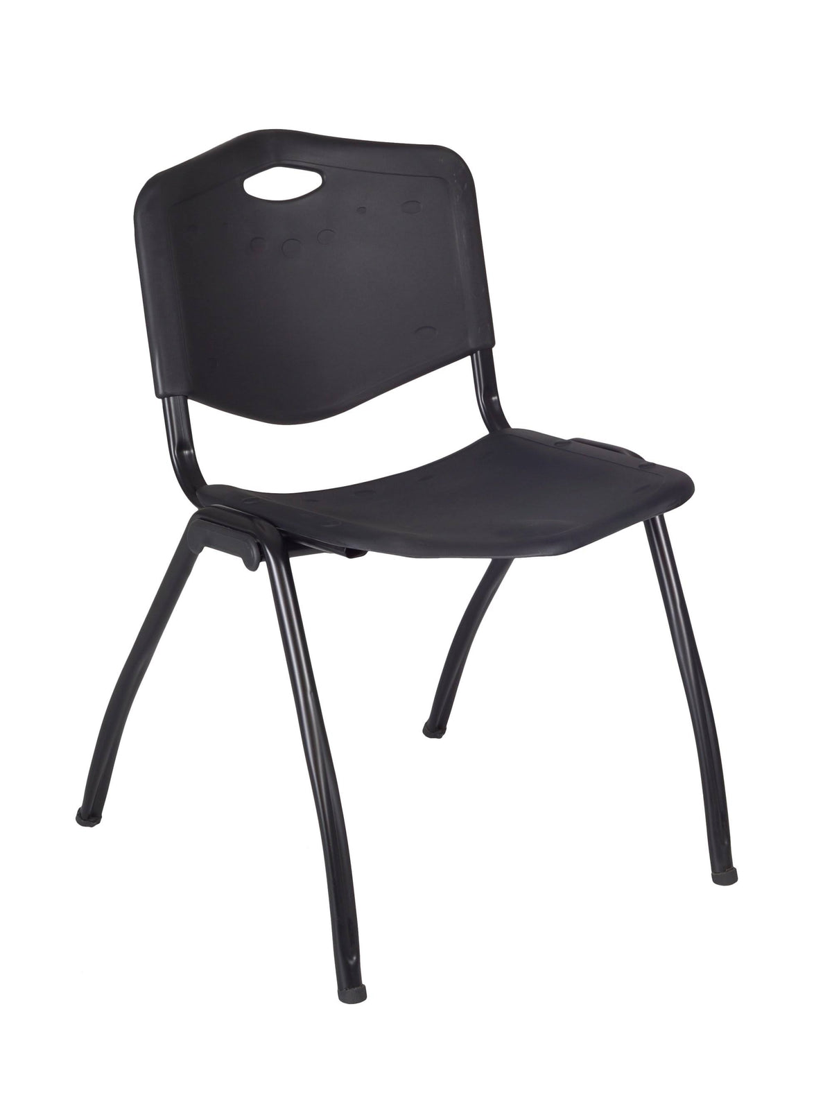 Cherry Training Table & 2 Black Stack Chairs J16208