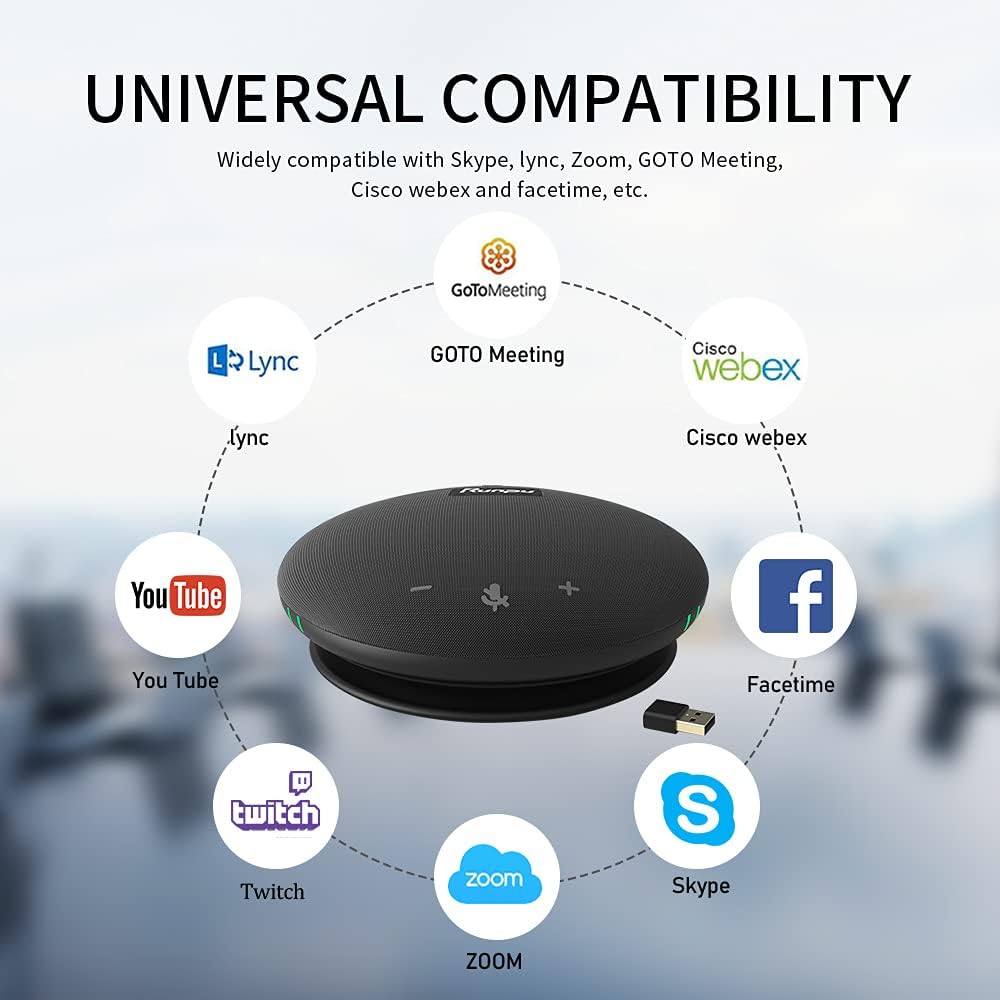 HD1080P PTZ Conference Room Camera with Wireless Bluetooth USB Conference Microphone and Speaker I841718