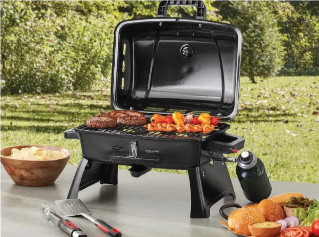 Portable 1 Burner Propane Grill with Interchangeable Griddle Plate I868872