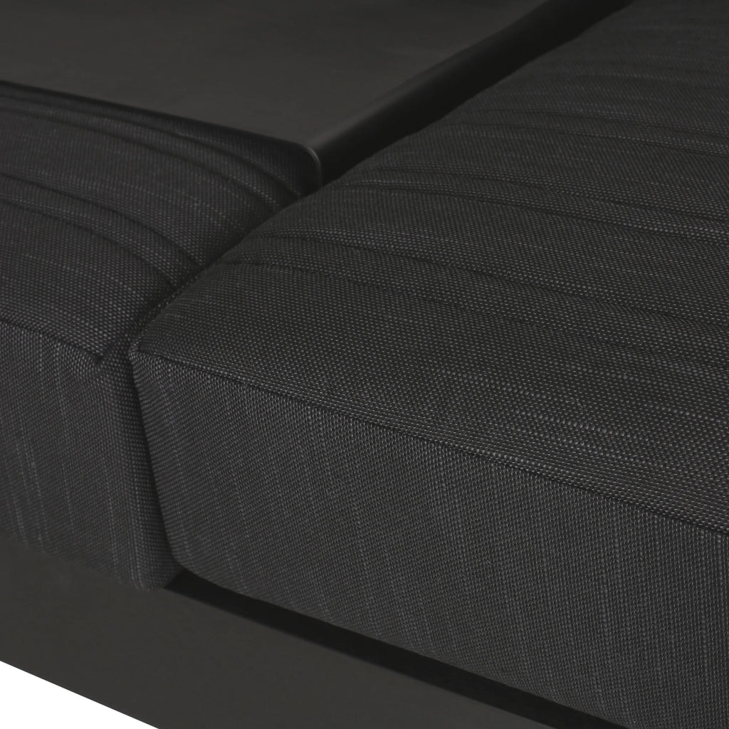 Outdoor Aluminum and Glass 6 Seater Sofa Chat Set with Cushions K5065
