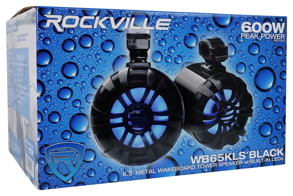 6.5" 300w Metal Marine Wakeboard LED Tower Speakers B2034