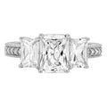 18K White Gold Three-Stone Engagement Ring A866014