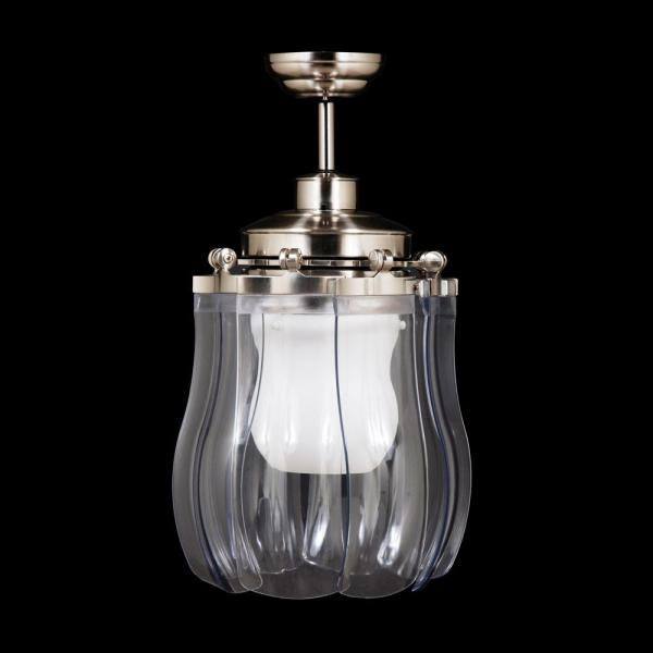 Retractable Ceiling Fan with Plastic Transparent Blades B7177
