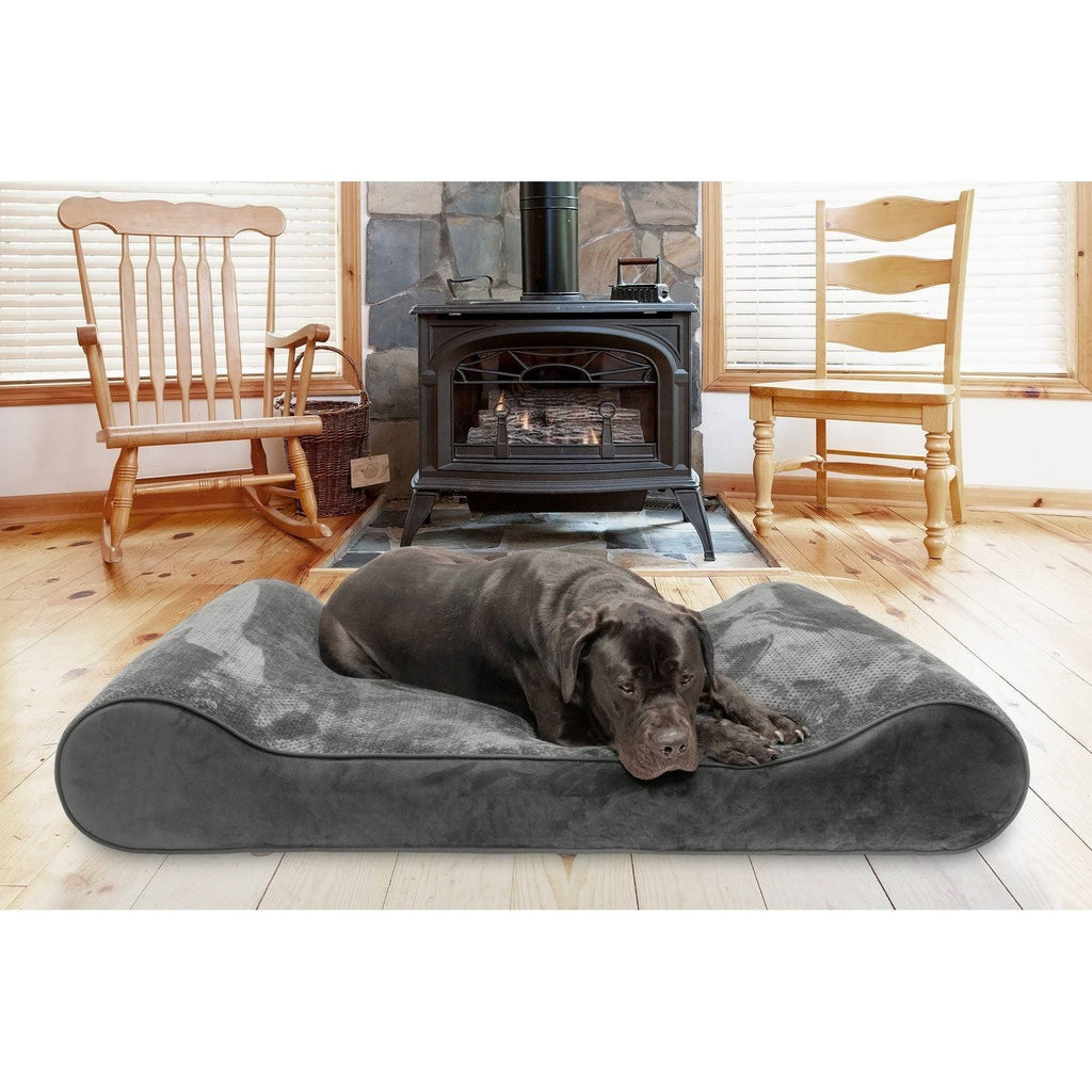 Jumbo Plus Memory Foam Velvet Dog Bed D987239