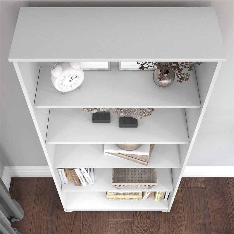 5 Shelf White Bookcase O294