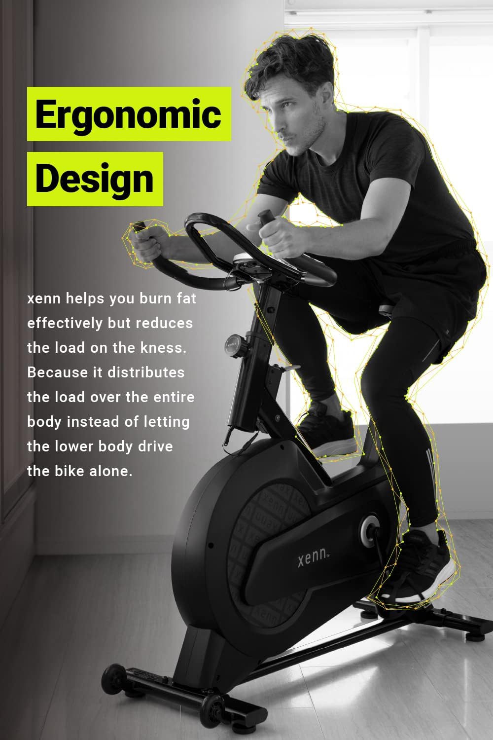 Exercise Bike Indoor Cycling Bike with Pulse Monitor, 256lbs Weight Capacity W8391
