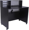 Mobile Standing Height Reception Station 48"W x 30"D Espresso Laminate K370