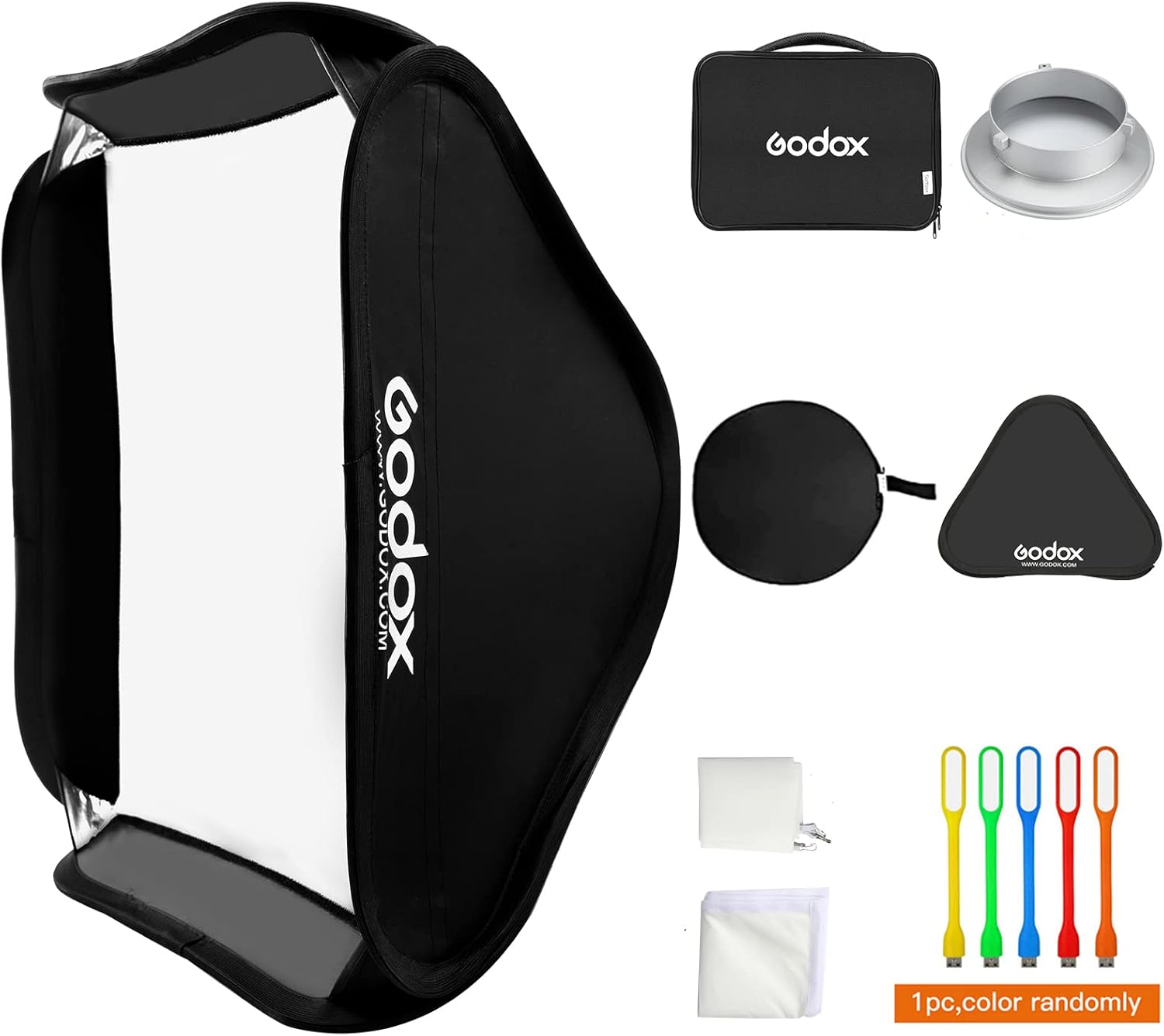 32x32 inches Portable Foldable Studio Softbox with Bowens Mount Speedring and Carrying Case F78556