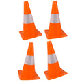 12 Hardware Plastic Safety Cone with Reflective Strip Collar Y579901