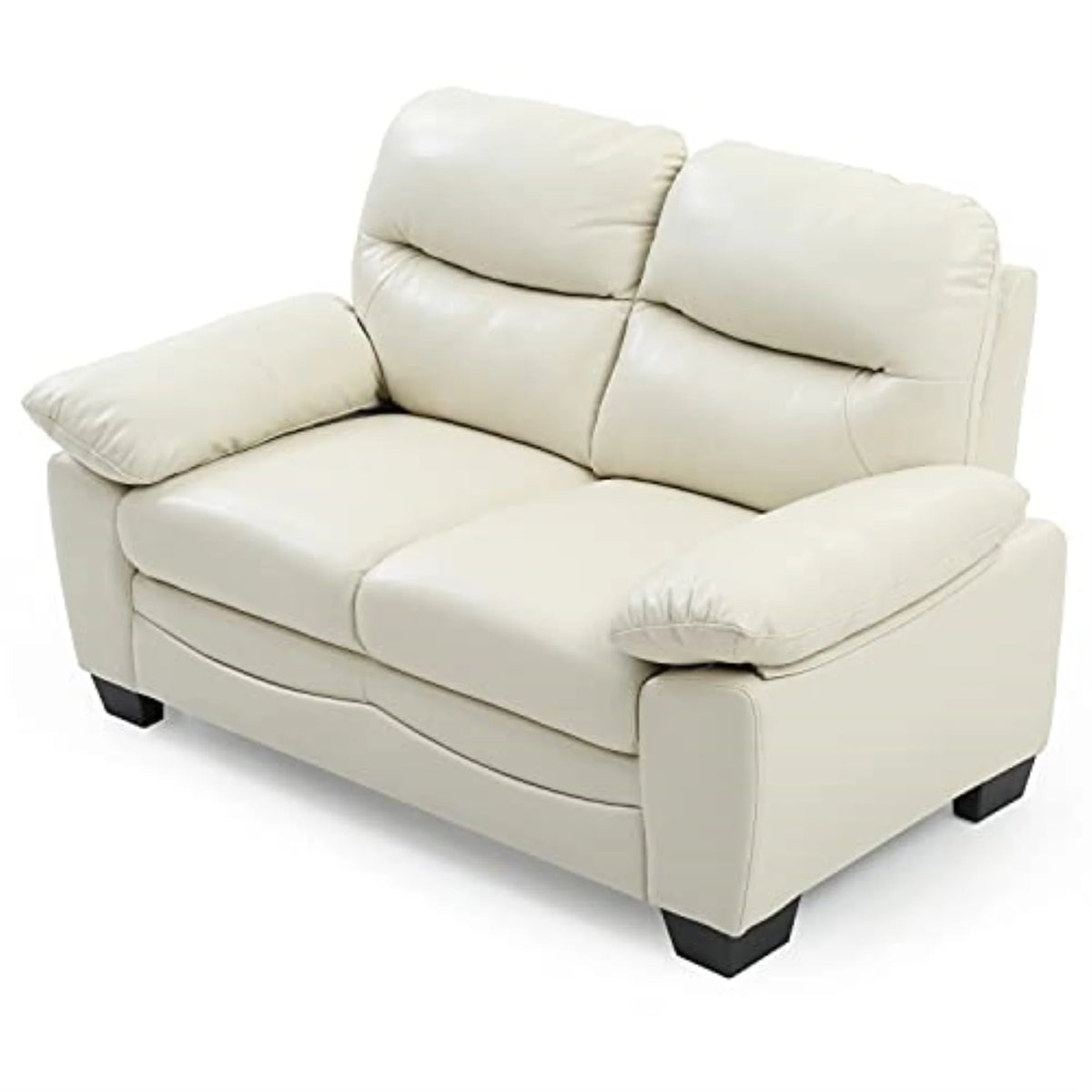 Faux Leather Loveseat in Pearl B368072